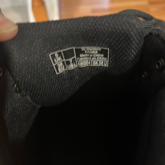 Dr. Martens Black Leather Combat Boots - Picture 4 of 9